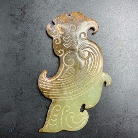 古玉老玉 尺寸78*48mm。 天然玉石，和田玉，玉质温润，品质上佳，造型别致，雕工精细，形态生动，器型沁色古朴自然精美