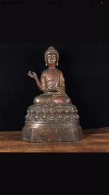 纯铜鎏金佛像， 铜佛像造像
尺寸：高22.5厘米宽13厘米
重量：1175