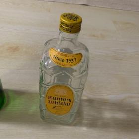 日本三得利角瓶调剂威士忌装饰酒瓶