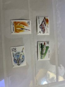 T143国防建设火箭腾飞原胶套票1989年邮票