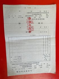 50年的无锡印刷厂中学转学证明书“样张”