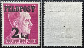 2-831德国1944年iun-shi包裹邮票1全新（无胶）。人物肖像。二战集邮（原票1941年发行）
