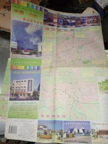 旅游地图类《山东旅游商务地图（2000年版）》出版年段详情见图片！地图袋七内！