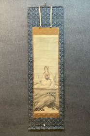 古笔观音菩萨像【正村竹亭】 
1890-?（明治二十三~?）长野县生人。师承 笠泽栋堂、小室翠云。工山水、花鸟。作品曾入选第12 次帝国美术院展，1943年尚有力作参加有关美术