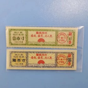 浙江布票70年化纤2张一套