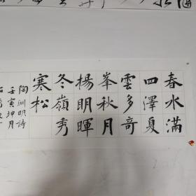 《陶渊明诗》，大楷（中书协会员），100x30cm，原件