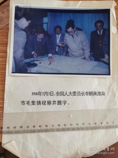 1996年人大委员长、视察淮南毛集镇老照片一页