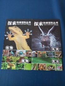 探索科学百科丛书：动物，植物，昆虫，鸟类四本合售
