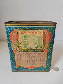 精品茶筒，民国时期天津正兴德茶叶庄绿竹牌茶叶筒，品好