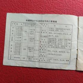 风凰牌自行车说明书，尺寸12.8X9.4，请看图片