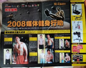 健与美海报 正面：2008媒体健身行动 背面：陈雪