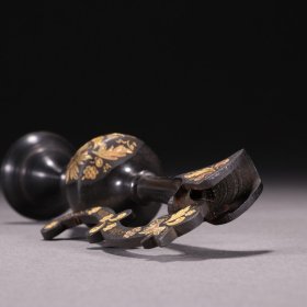 回流：铜错金大马士革错金花鸟赏瓶