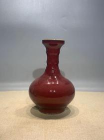 清代郎红釉花瓶