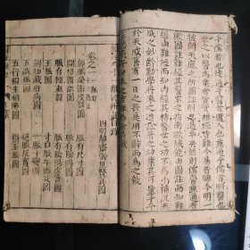 圖註難經卷一、卷二、卷三、卷四（八十一难）全，大开本（23厘米X15厘米）一厚本