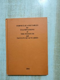 FORMULAE AND TABLES FOR EXAMINATIONS OF THE FACULTY OF ACTUARLES AND THE INSTITUTE OF :ACTUARLES