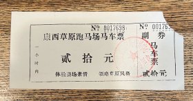 门票 康西草原跑马场车票