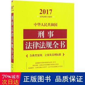 中华人民共和国刑事法律法规全书（含典型案例、立案及量刑标准）（2017年版）