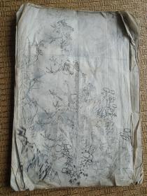 【712】清代时期，手绘画册一册，27个筒子页。开本尺寸2719.5