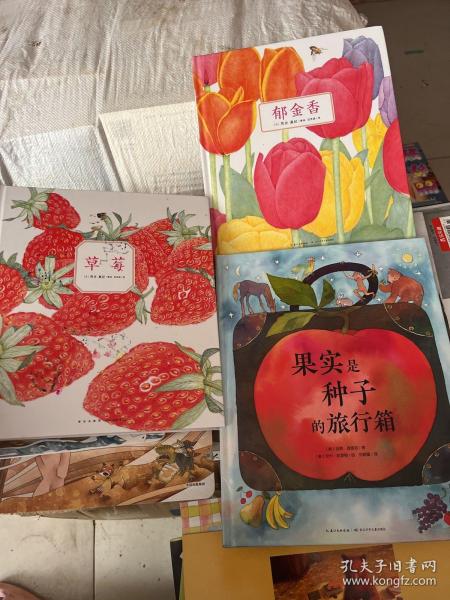果实是种子的旅行箱+草莓+郁金香3册精装小学科学课自然观察优选绘本