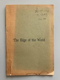 汉学家左利（G.H.Jollye）签赠本 1949年 澳门“N.T.Fernandes & Filhos ,Ltda.,Macau”代印 诗集《The Edge of the World》英文版一册 附作者钢笔信札一通一页及打印诗歌两份四页（限量自印本一百册，收作者左利翻译自李白、杜甫、王维、李商隐、孟浩然等大量中国古代名家诗作及其自作诗数首。）