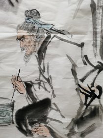 杨瑞民人物画 尺寸136x68 杨瑞民，河南长垣县人。河南大学艺术系毕业。1985年5月到河南法制报工作，担任美术编辑工作。河南省美术家协会会员