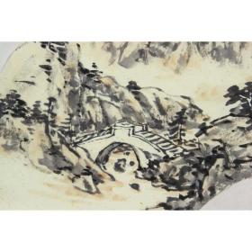 陈藏秋《国画扇面》山水画