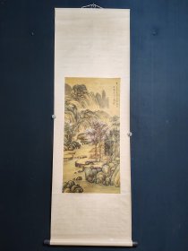 编号HA355绢本尺寸：184×60cm 画芯尺寸：91×45cm。。