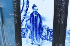 民国竹溪道人王步四爱人物瓷板画