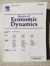 多期可选 Review of economic dynamics 经济动力学评论 2021年1月 英文版 单本价