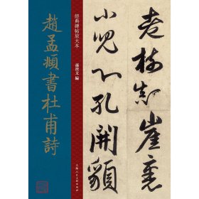 赵孟頫书杜甫诗 元代 行书 成人字帖 经典碑帖放大本