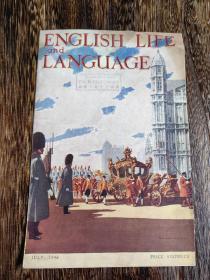 +《ENGLISH LIFE LANGUAGE》1946年第七期  英国文化委员会（英国文化委员会是英国促进文化教育和科学国际合作的独立机构。1934 年成立。）赠中国书籍 有赠书章（本期内容有国家剧院 塑料时代等）