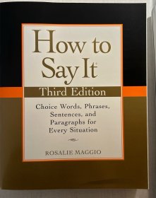 如何表达 英文原版书籍 How To Say It 如何表达 英语书信写作 修辞 书面英语 参考书