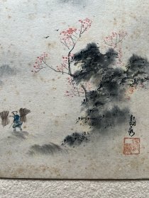 凤洲先生秋山归樵图
