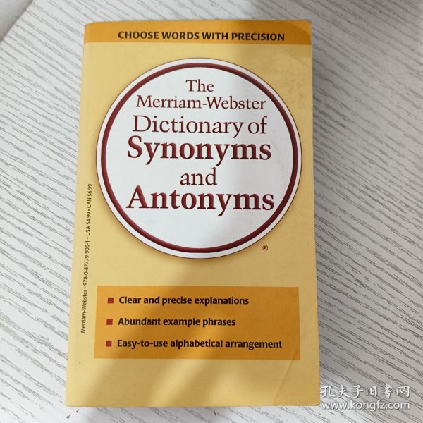 The Merriam-Webster Dictionary of Synonyms and Antonyms