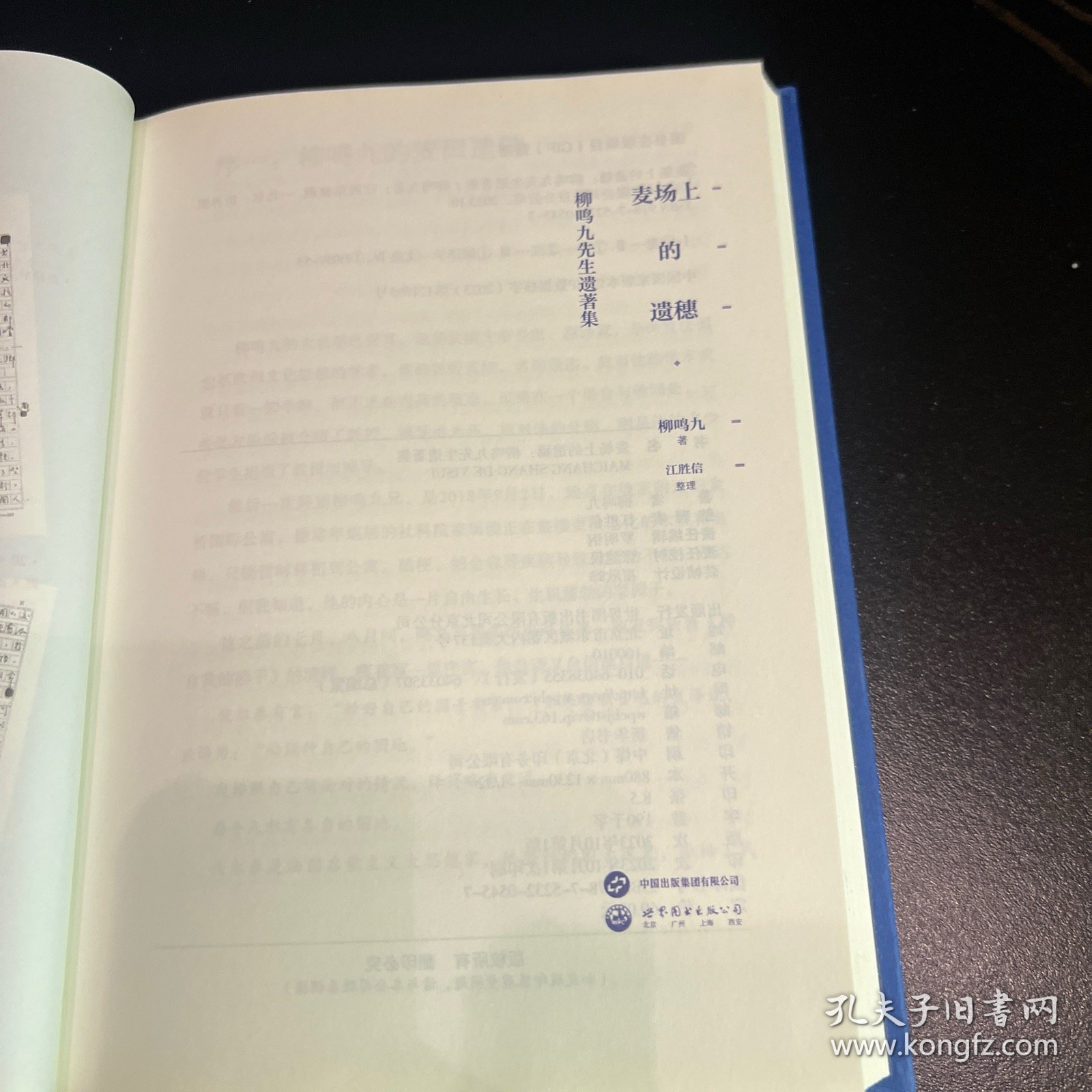 麦场上的遗穗：柳鸣九先生遗著集