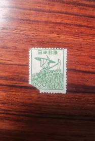 一枚旧损的日本老邮票