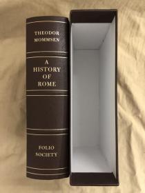 The History of Rome 蒙森《罗马史》五卷套合订本， 英译本，1/4皮毛精装本，烫金封面书籍，带罕见函套