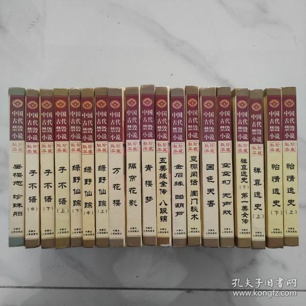 中国古代禁毁小说 珍藏秘本【总19册合售】