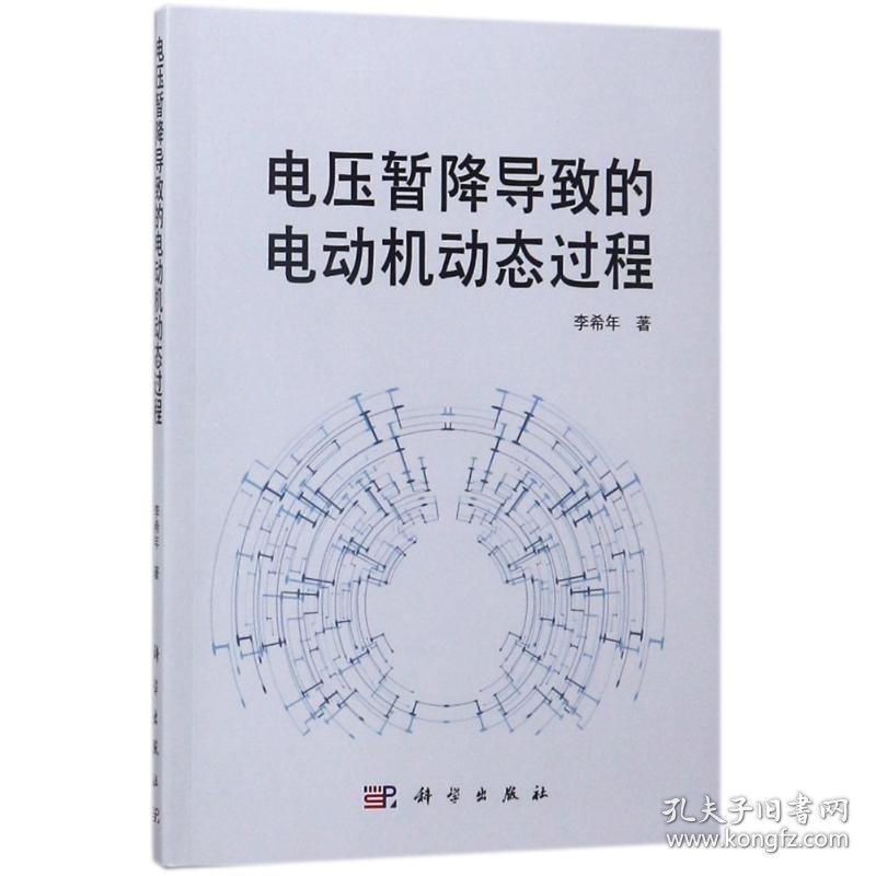 正版书电压暂降导致的电动机动态过程专著李希年著dianyazanjiangdaozhidediandon