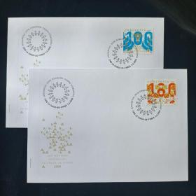 rf07外国信封FDC瑞士邮票2006年传统纹饰 首日封 2全