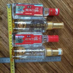 53度-酒瓶-泸州老窖纪念酒瓶，(100ml装)空瓶(4只合售)