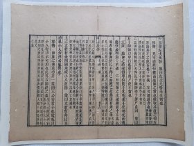 【古籍托裱页】田间易学.上经.象曰左次无咎未失常也.清朝木刻古籍一页.传统手工托裱.尺寸约33.8x26.5cm(不含托裱纸，托裱用手工黄宣纸). 请书友看好再拍.