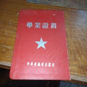 1956年  中共安徽省委党校   毕业证书（校长杨明钤印）