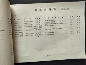 1977年、1978年、1981、1982年<山西省田径丶游泳、速度滑冰、自行车、射箭、举重等最高纪录＞4册