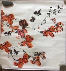 广东著名画家乔醉石（乔林间）花鸟画
