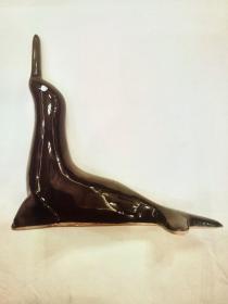 八九十年代陶制动物雕塑海豹