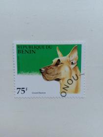 南美洲厄瓜多尔共和国盖销邮票《宠物狗——大达诺瓦》