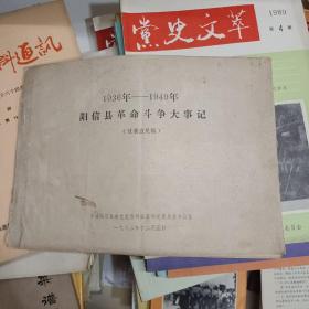 阳信县革命斗争大事记 1936年——1949年（征求意见稿）