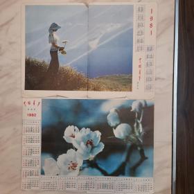 1981年、1982年中国青年杂志社海报年历合售