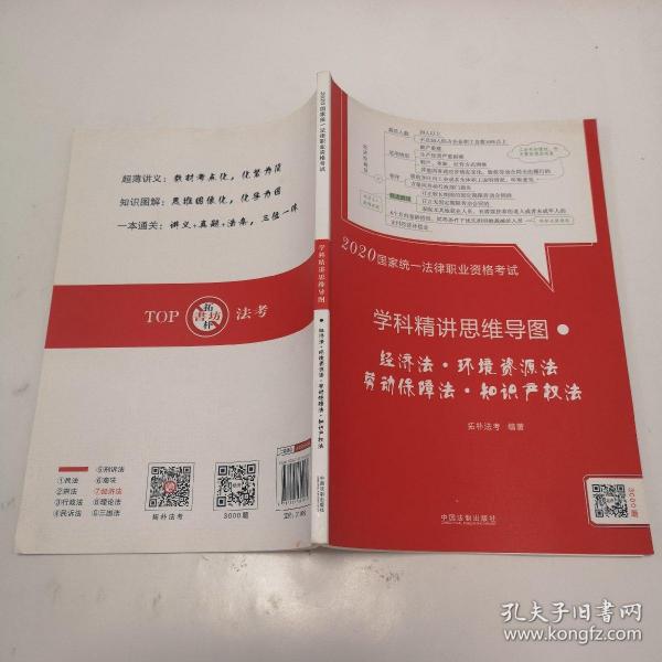 司法考试20202020国家统一法律职业资格考试学科精讲思维导图：经济·环境资源·劳动保障·知识产权法